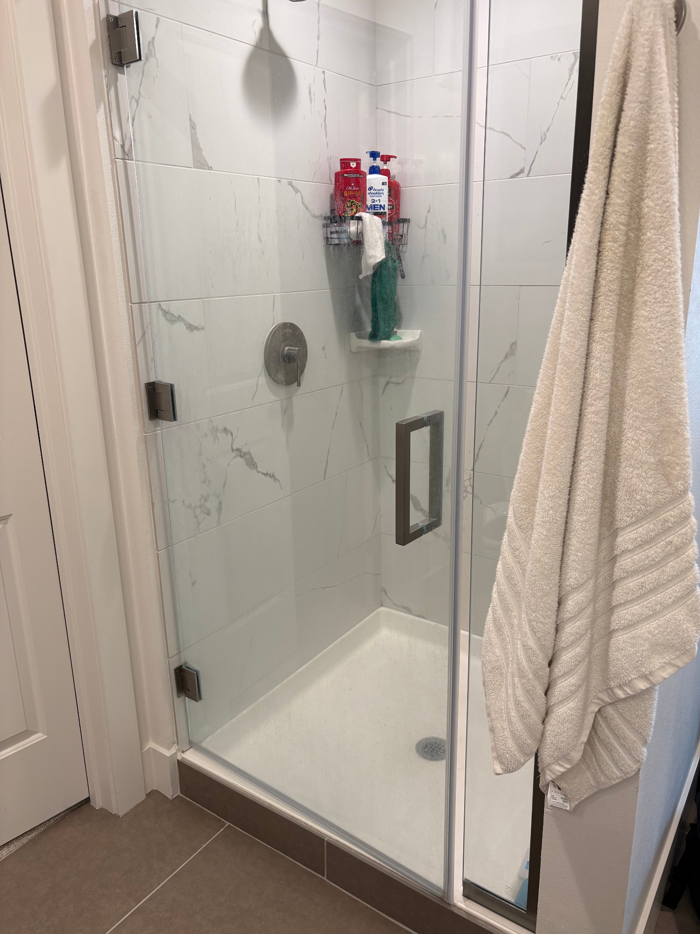 Glass Shower — Restored — before cleaning