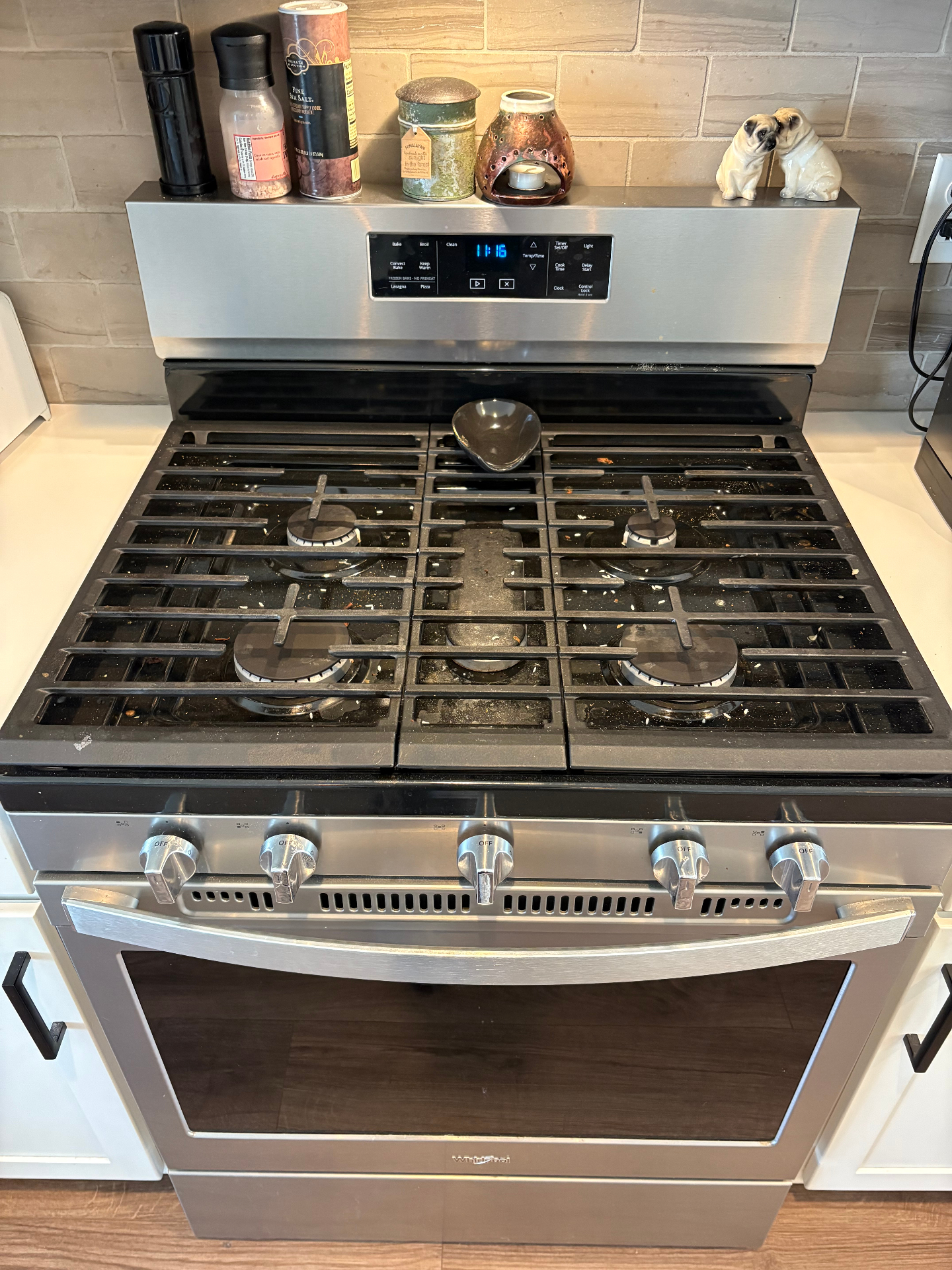 Gas Range — Degreased — before cleaning